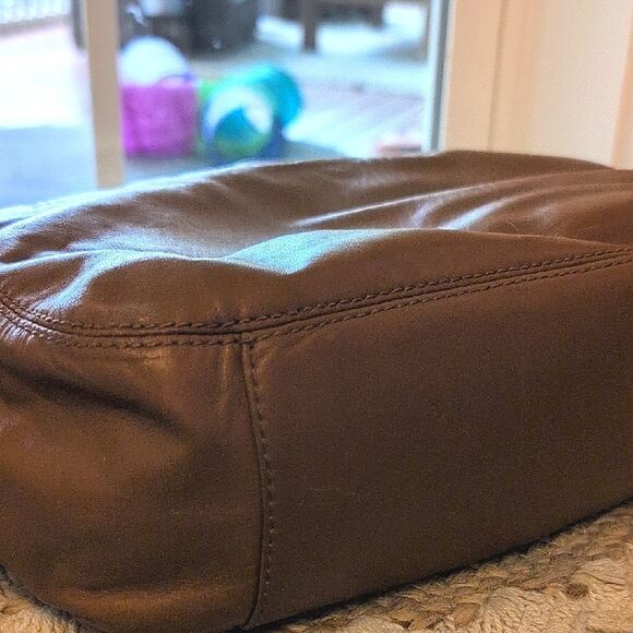 Michael Kors Lilly Walnut Soft Leather Gold Chain Strap Tote Shoulder Bag - Picture 9 of 14